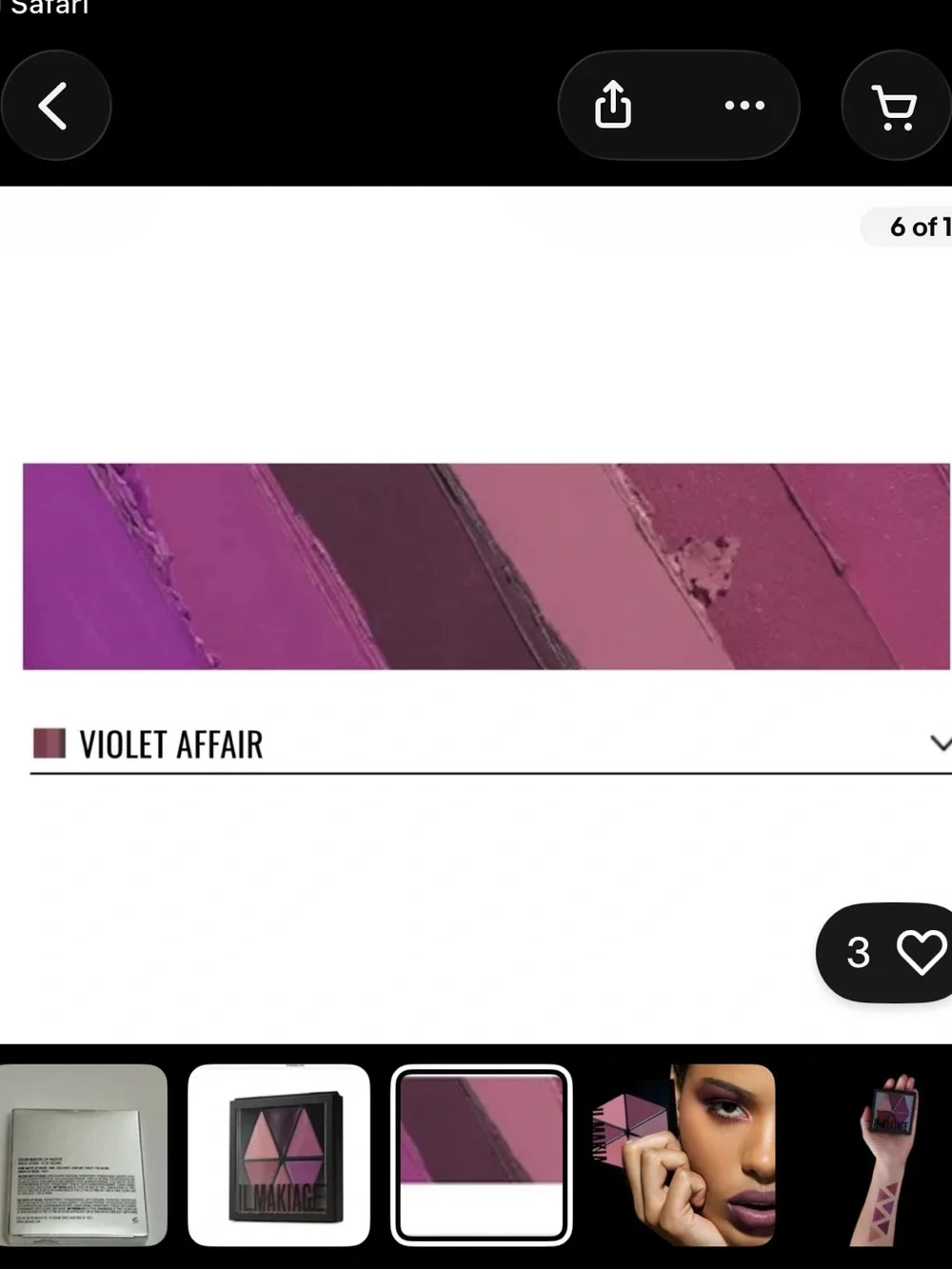 ⚡️❄️Il Makiage Violet Affair Color Master Lip Palette